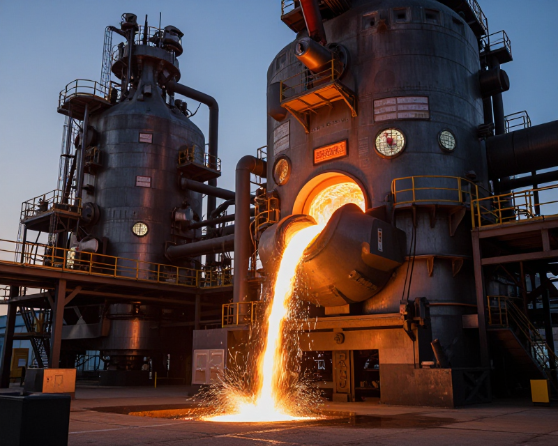Modern Steel Mill Industrial Scene