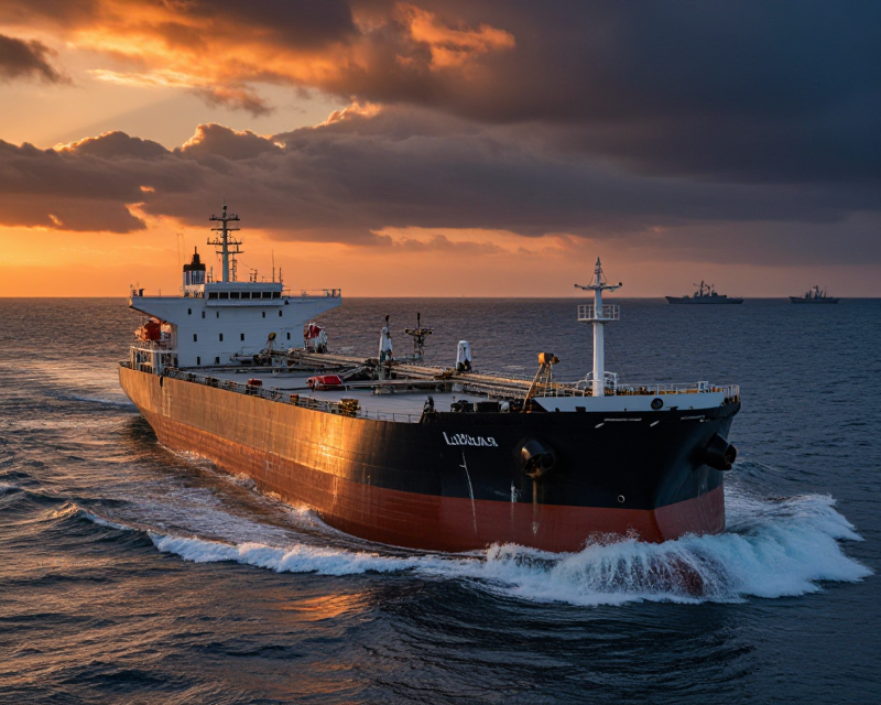 Oil tanker in Strait of Hormuz