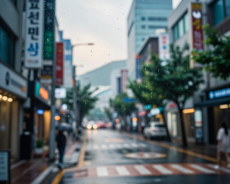Rainy Morning in Seoul