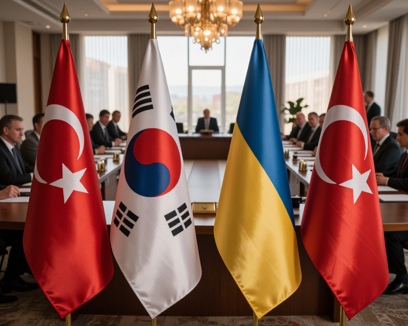 Diplomatic meeting atmosphere