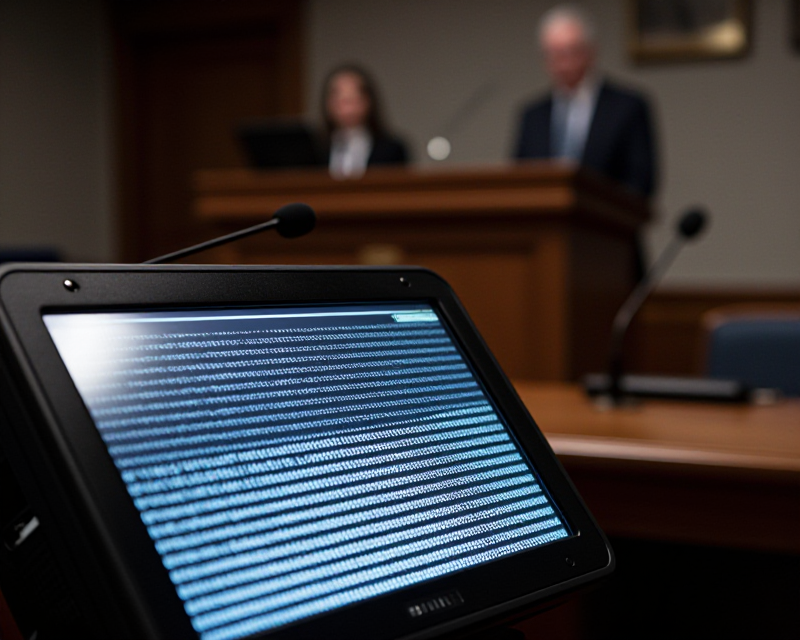 Teleprompter Screen in Press Room