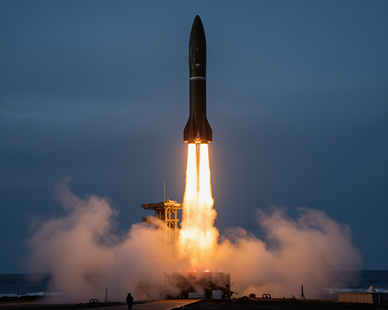 Hypersonic Missile Launch Scene