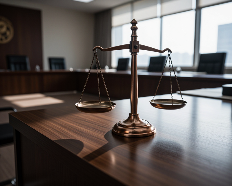 Justice Scale in Korean Courtroom