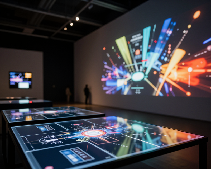 Modern Media Art Exhibition Atmosphere