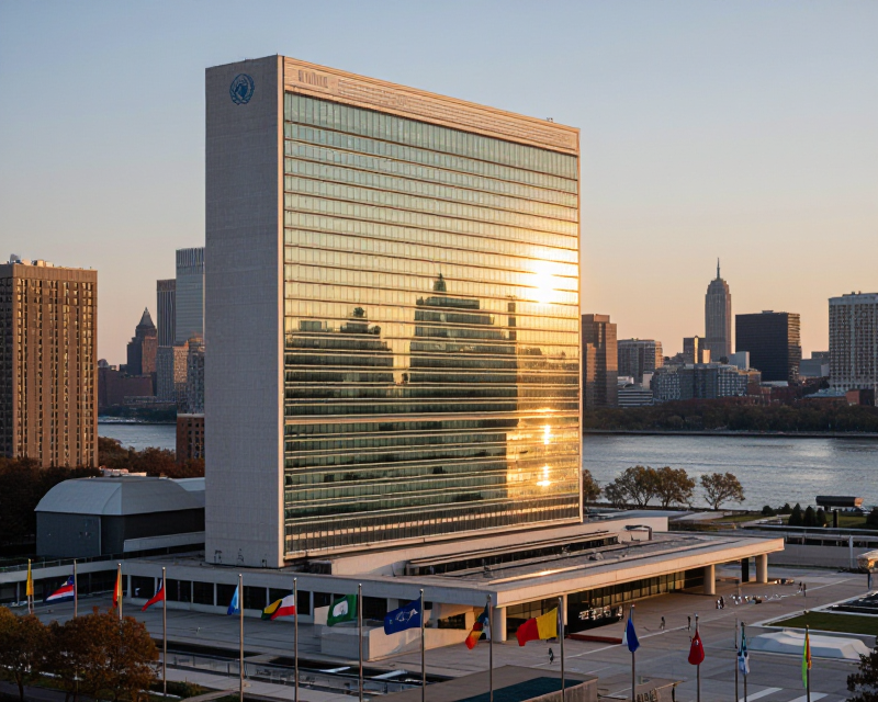 UN Headquarters at Golden Hour